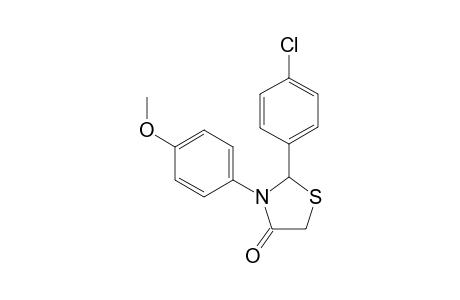 (+/-)-2-(4-Chlorophenyl)-3-(4-methoxyphenyl)thiazolidin-4-one