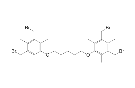 1-[5-[3,5-bis(bromomethyl)-2,4,6-trimethyl-phenoxy]pentoxy]-3,5-bis(bromomethyl)-2,4,6-trimethyl-benzene