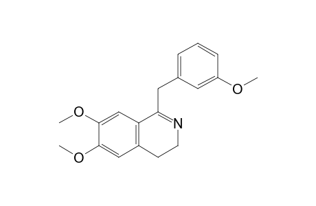 1-(3-Methoxyphenyl)methyl-3,4-dihydro-6,7-dimethoxyisoquinoline