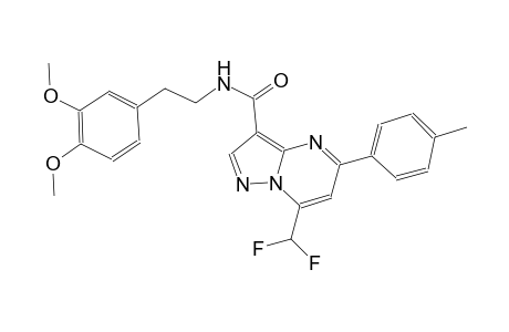 7-(difluoromethyl)-N-[2-(3,4-dimethoxyphenyl)ethyl]-5-(4-methylphenyl)pyrazolo[1,5-a]pyrimidine-3-carboxamide