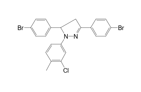 3,5-bis(4-bromophenyl)-1-(3-chloro-4-methylphenyl)-4,5-dihydro-1H-pyrazole