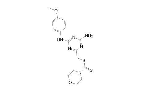 4-morpholinecarbodithioic acid, [4-amino-6-[(4-methoxyphenyl)amino]-1,3,5-triazin-2-yl]methyl ester