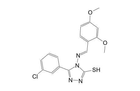 5-(3-chlorophenyl)-4-{[(E)-(2,4-dimethoxyphenyl)methylidene]amino}-4H-1,2,4-triazol-3-yl hydrosulfide