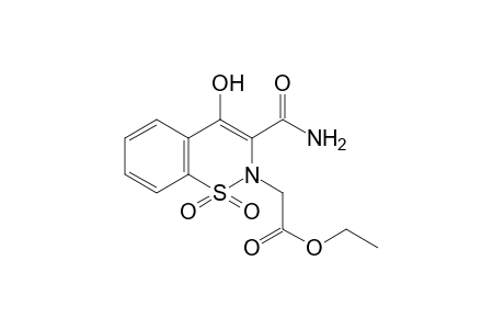 3-carbamoyl-4-hydroxy-2H-1,2-benzothiazine-2-acetic acid, ethyl ester, 1,1-dioxide