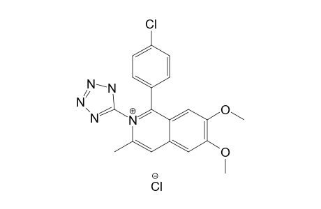 1-(4-CHLOROPHENYL)-6,7-DIMETHOXY-3-METHYLISOQUINOLINIUM-N-(TETRAZOLE-5-IDE)