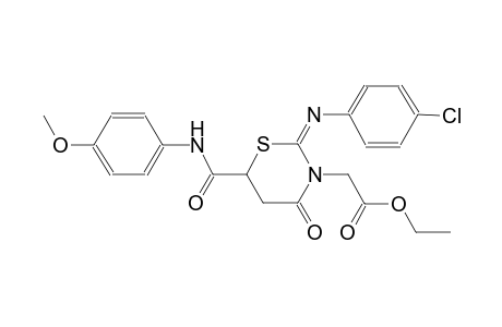 2H-1,3-thiazine-3-acetic acid, 2-[(4-chlorophenyl)imino]tetrahydro-6-[[(4-methoxyphenyl)amino]carbonyl]-4-oxo-, ethyl ester, (2E)-