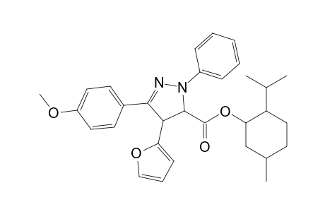 Menthyl 4,5-dihydro-1-phenyl-3-(4'-methoxyphenyl)-4-(2'-furyl)-1H-pyrazole-5-carboxylate