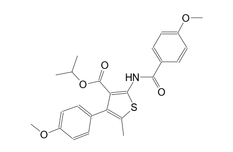 isopropyl 2-[(4-methoxybenzoyl)amino]-4-(4-methoxyphenyl)-5-methyl-3-thiophenecarboxylate