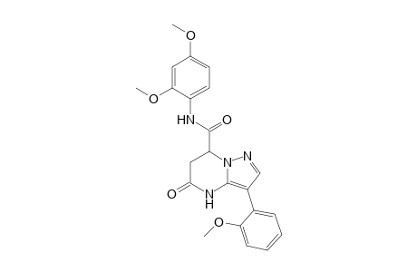 N-(2,4-Dimethoxyphenyl)-3-(2-methoxyphenyl)-5-oxo-4,5,6,7-tetrahydropyrazolo[1,5-a]pyrimidine-7-carboxamide