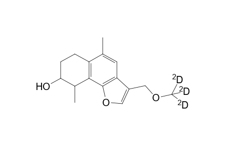 6,7,8,9-tetrahydro-3-trideuteromethoxymethyl-5,9-dimethyl-8-hydroxy-naphto[1,2b]furan