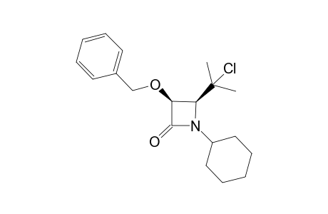 (3S,4S)-3-benzoxy-4-(1-chloro-1-methyl-ethyl)-1-cyclohexyl-azetidin-2-one