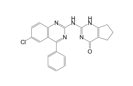 2-[(6-chloro-4-phenyl-2-quinazolinyl)amino]-1,5,6,7-tetrahydro-4H-cyclopenta[d]pyrimidin-4-one