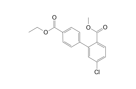 5-Chloro-biphenyl-2,4'-dicarboxylic acid 4'-ethyl ester 2-methyl ester