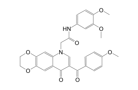 [1,4]dioxino[2,3-g]quinoline-6-acetamide, N-(3,4-dimethoxyphenyl)-2,3,6,9-tetrahydro-8-(4-methoxybenzoyl)-9-oxo-