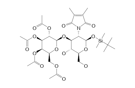 TERT.-BUTYLDIMETHYLSILYL_(2,3,4,6-TETRA-O-ACETYL-BETA-D-GALACTOPYRANOSYL)-(1->3)-2-DEOXY-2-DIMETHYLMALEIMIDO-BETA-D-GLUCOPYRANOSIDE