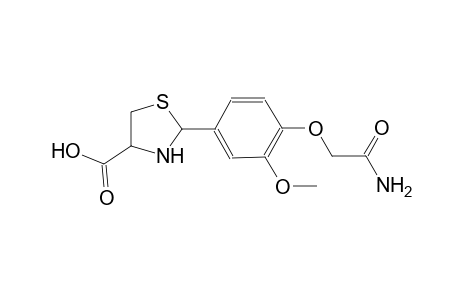 2-[4-(2-amino-2-oxoethoxy)-3-methoxyphenyl]-1,3-thiazolidine-4-carboxylic acid