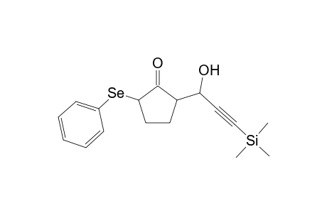 2-(1-Hydroxy-3-trimethylsilylpropynyl)-5-(phenylseleno)cyclopentanone