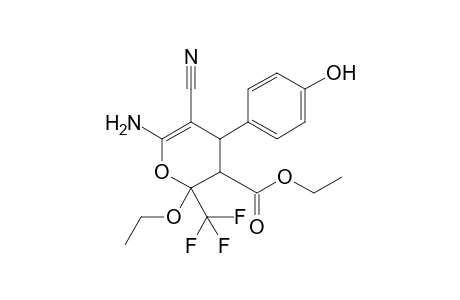Ethyl 6-amino-5-cyano-2-ethoxy-4-(4-hydroxyphenyl)-2-trifluoromethyl-3,4-dihydro-2H-pyran-3-carboxylate