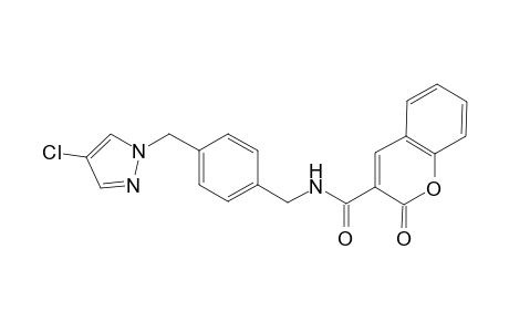 2H-1-Benzopyran-3-carboxamide, N-[[4-[(4-chloro-1H-pyrazol-1-yl)methyl]phenyl]methyl]-2-oxo-