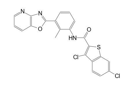 3,6-dichloro-N-(2-methyl-3-[1,3]oxazolo[4,5-b]pyridin-2-ylphenyl)-1-benzothiophene-2-carboxamide