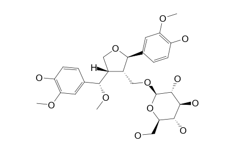 LIPPIANOSIDE-A;(7R,8S,7'S,8'R)-4,9,4'-TRIHYDROXY-3,3',7'-TRIMETHOXY-7,9'-EPOXYLIGNAN-9-O-BETA-D-GLUCOPYRANOSIDE
