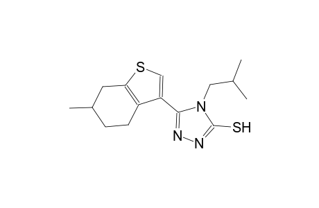 4-isobutyl-5-(6-methyl-4,5,6,7-tetrahydro-1-benzothien-3-yl)-4H-1,2,4-triazol-3-yl hydrosulfide