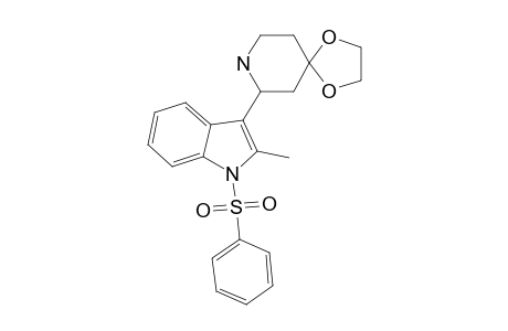 2-[2-METHYL-1-(PHENYLSULFONYL)-3-INDOLYL]-4-PIPERIDONE-ETHYLENE-KETAL