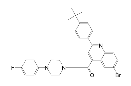 6-bromo-2-(4-tert-butylphenyl)-4-{[4-(4-fluorophenyl)-1-piperazinyl]carbonyl}quinoline