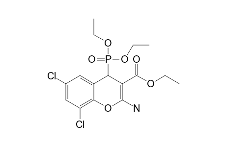 ETHYL-2-AMINO-6,8-DICHLORO-4-(DIETHOXY-PHOSPHORYL)-4H-CHROMENE-3-CARBOXYLATE
