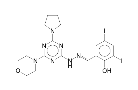 2-[(3,5-Diiodosalicylidene)hydrazino]-4-morpholino-6-(1-pyrrolidinyl)-1,3,5-triazine