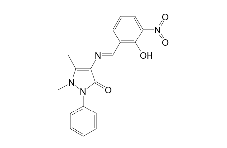 4-([(E)-(2-Hydroxy-3-nitrophenyl)methylidene]amino)-1,5-dimethyl-2-phenyl-1,2-dihydro-3H-pyrazol-3-one