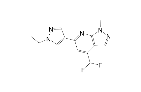 1H-pyrazolo[3,4-b]pyridine, 4-(difluoromethyl)-6-(1-ethyl-1H-pyrazol-4-yl)-1-methyl-