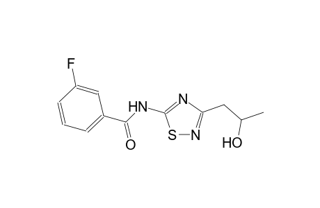 3-fluoro-N-[3-(2-hydroxypropyl)-1,2,4-thiadiazol-5-yl]benzamide