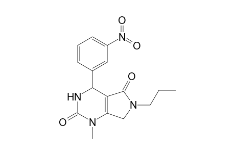 1-Methyl-4-(3-nitrophenyl)-6-propyl-1H,2H,3H,4H,5H,6H,7H-pyrrolo[3,4-d]pyrimidine-2,5-dione