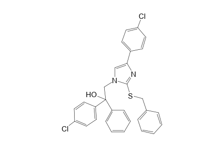 2-Benzylsulfanyl-N-[2-(p-chlorophenyl)-2-phenyl-2-hydroxyethyl]-4-(4-chlorophenyl)imidazole
