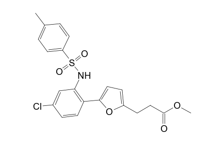 Methyl 3-[5-(4-chloro-2-{[(4-methylphenyl)sulfonyl]amino}phenyl)-2-furyl]propanoate