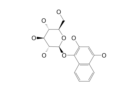 THNG;1,2,4-TRIHYDROXY-NAPHTHALENE-1-O-BETA-D-GLUCOPYRANOSIDE