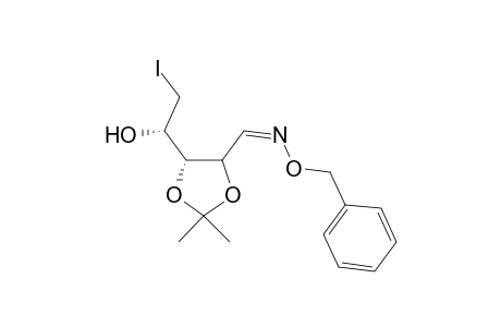5-Deoxy-5-iodo-2,3-O-isopropylidene-D-ribo-O-benzyl oxime