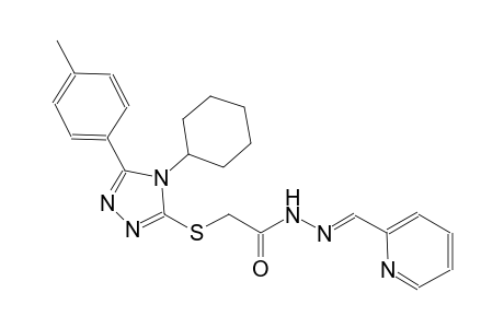 2-{[4-cyclohexyl-5-(4-methylphenyl)-4H-1,2,4-triazol-3-yl]sulfanyl}-N'-[(E)-2-pyridinylmethylidene]acetohydrazide