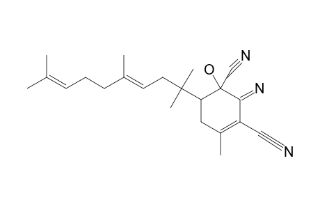 TRANS-1-HYDROXY-2-IMINO-4-METHYL-6-(1,1,4,8-TETRAMETHYLNONA-3,7-DIENYL)-CYCLOHEX-3-ENE-1,3-DICARBONITRILE