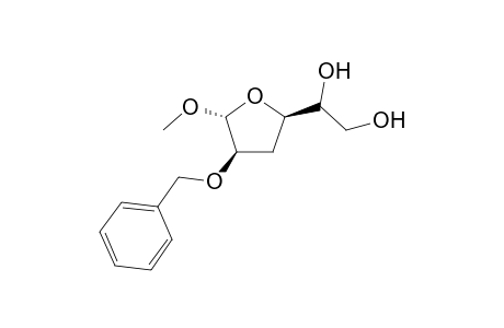 (+)Methyl 2-O-Benzyl-3-deoxy.alpha.D-arabino-hexafuranoside