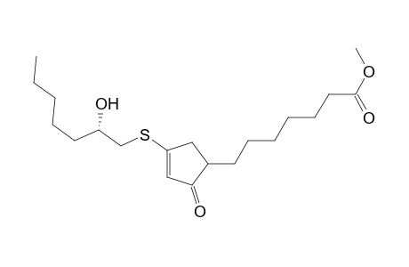 3-Cyclopentene-1-heptanoic acid, 4-[(2-hydroxyheptyl)thio]-2-oxo-, methyl ester, (2S)-