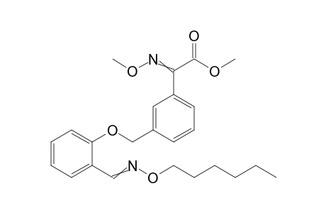 Benzeneacetic acid, 3-[[2-[[(hexyloxy)imino]methyl]phenoxy]methyl]-alpha-(methoxyimino)-, methyl ester