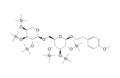 .beta.-D-Glucopyranoside, 2-(4-methoxyphenyl)ethyl 6-o-.alpha.-L-arabinopyranosyl, 6tms derivative