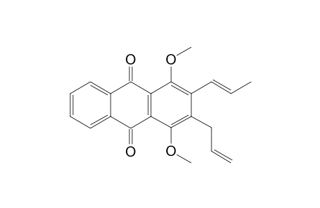 1,4-Dimethoxy-2-(prop-1'-enyl)-3-(prop-2''-enyl)anthraquinone