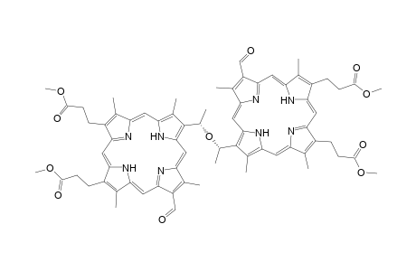1-[2-Formyl-1,3,5,8-tetramethyl-6,7-Bis(2-methoxycarbonylethyl)porphyrin-4-yl]-1-ethyl 1-[4-formyl-1,3,5,8-tetramethyl-6,7-bis(2-methoxycarbonylethyl)porphrin-2-yl)-1-ethyl ether .alpha.-isomer