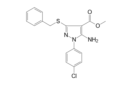 5-Amino-3-benzylsulfanyl-1-(4-chloro-phenyl)-1H-pyrazole-4-carboxylic acid methyl ester