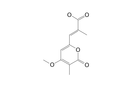 3-(4-METHOXY-3-METHYL-A-PYRON-6-YL)-2-METHYL-2-BUTENOIC-ACID;CONVOLVULOPYRONE