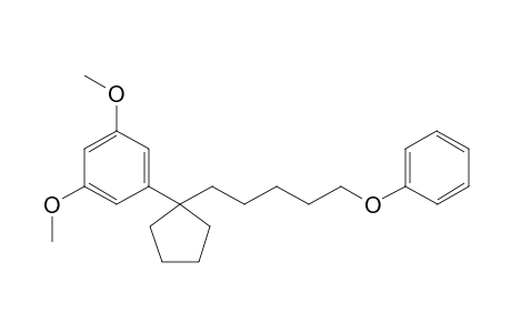 3,5-Dimethoxy-1-[1-(5-phenoxypentyl)cyclopentyl]benzene