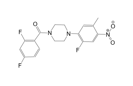 piperazine, 1-(2,4-difluorobenzoyl)-4-(2-fluoro-5-methyl-4-nitrophenyl)-